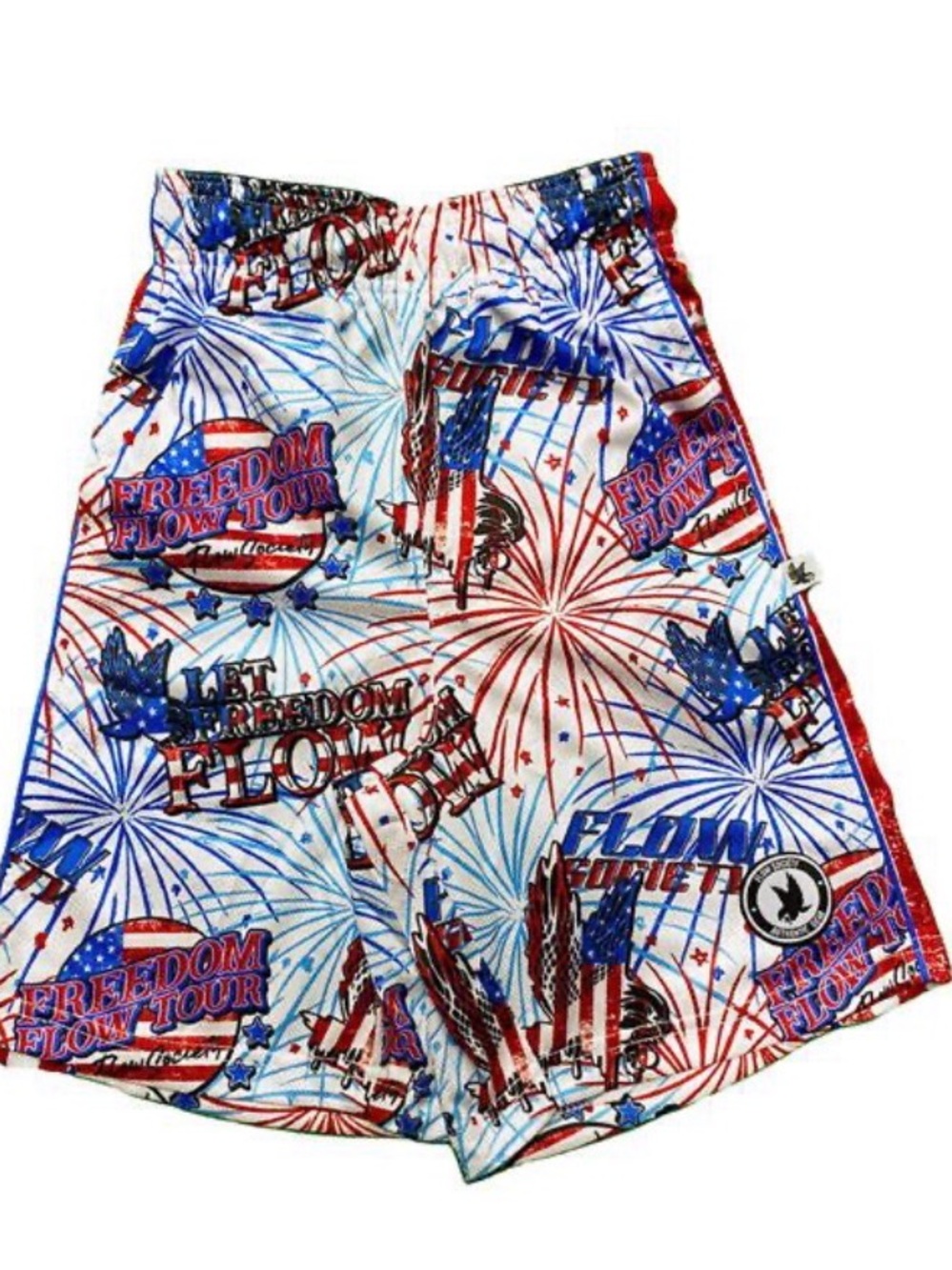 Flow Society Boy’s size M Patriotic Fireworks Shorts - Red, White, Blue